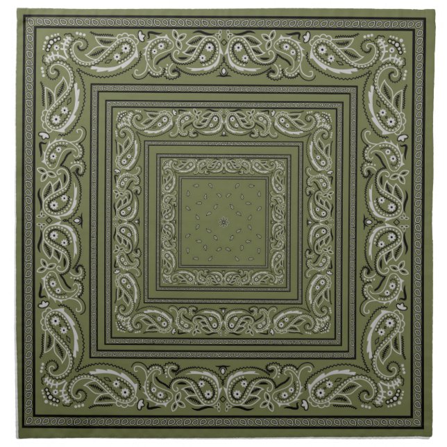 Sage Bandanarama Cloth Napkin (Front)