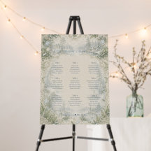 Sage Blue Tulip Toile Deer Seating Display