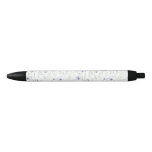 Sage Blue Watercolor Wildflower Pen