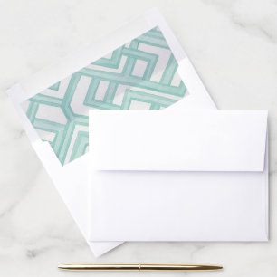 Sage Blue & White Envelope Liners