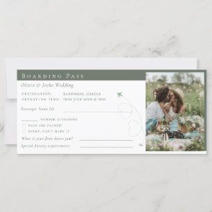 Sage Boarding Pass Ticket Destination Wedding