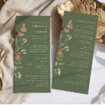 Sage Boho Floral Wedding Program<br><div class="desc">Sage Boho Floral Wedding Program. This stylish & elegant wedding program features gorgeous hand-painted watercolor wildflowers arranged as a lovely bouquet perfect for spring,  summer,  or fall weddings. Find matching items in the Sage Green Boho Wildflower Wedding Collection.</div>