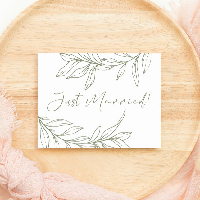 Sage Boho Flower Wedding Just Married (Creator Uploaded)