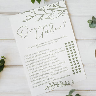 Sage Boho Flowers Game Over Under Flyer