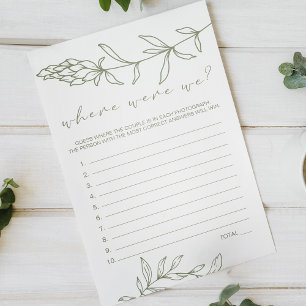 Sage Boho Flowers Game Where Were We Flyer