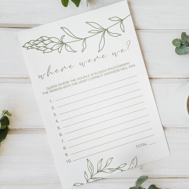 Sage Boho Flowers Game Where Were We Flyer (Creator Uploaded)