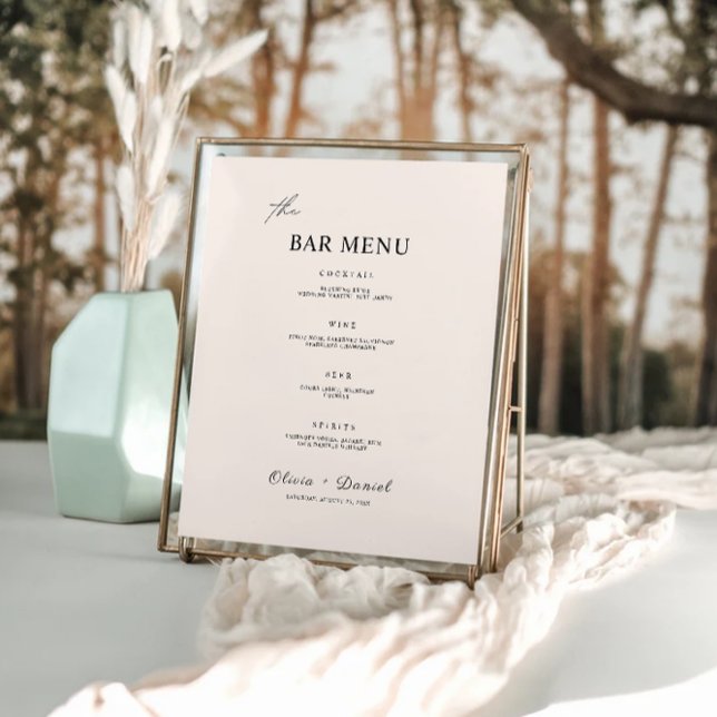 Sage Boho Wedding Bar Menu Sign Template (Creator Uploaded)