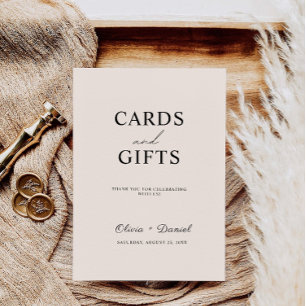 Sage Boho Wedding Cards and Gifts Sign,