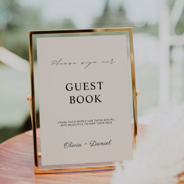 Sage Boho Wedding Guest Book Sign Template (Sage Boho Wedding Guest Book Sign Template)