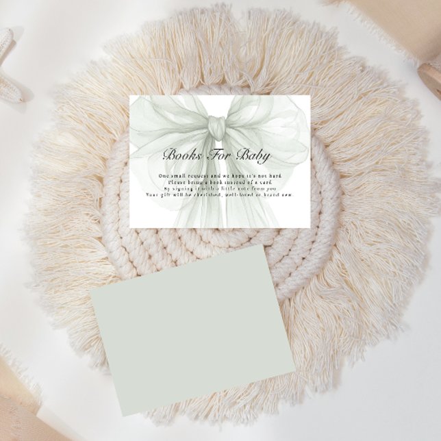 Sage Bow Classic Books For Baby Enclosure Card (Creator Uploaded)