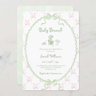 Sage Brunch Baby Shower Invitation