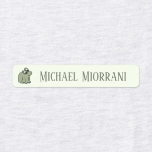 Sage Bubble Frogs - green fun personalized name. Kids' Labels