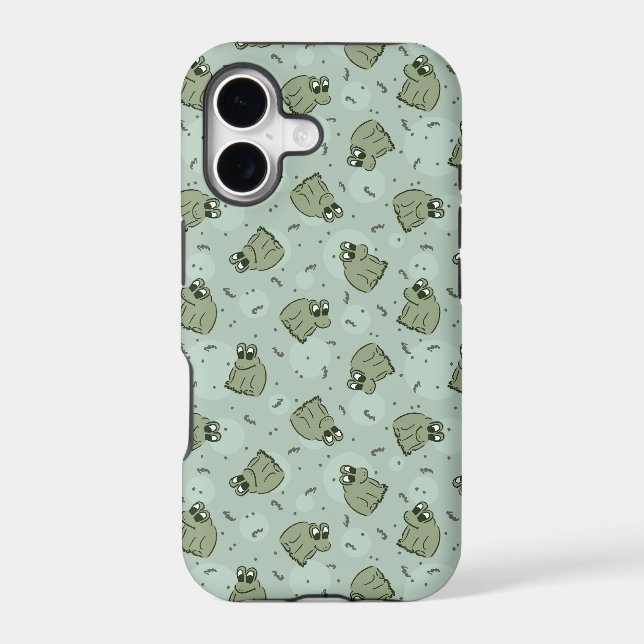 Sage Bubble Frogs - laurel green kids pattern. Iphone Case (Back)