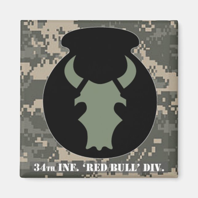 Sage Bull ACU-look subdued w/ camo 2x2 magnet (Front)