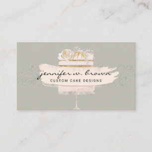 Sage cake event catering dessert breakfast shop business card