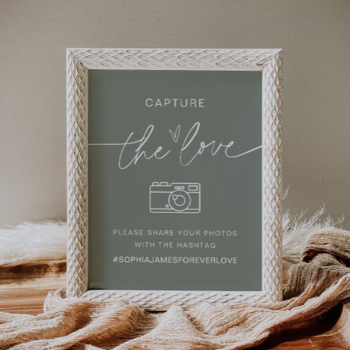 SAGE Capture The Love Wedding Hashtag Sign