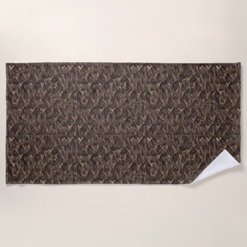 sage chestnut seal brown black bean beach towel