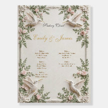 Sage Chinoiserie Hummingbird Seating Chart