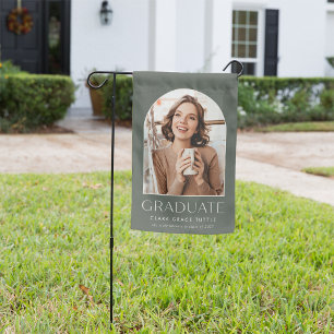 Sage Classic Arch Graduation Photo Garden Flag