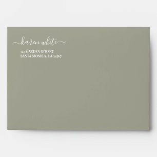 Sage Color Wedding Envelope