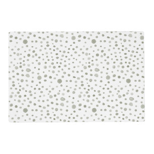 Sage Confetti Watercolor Dots Paper Placemats