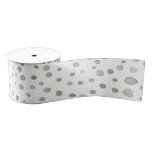 Sage Confetti Watercolor Dots Ribbon