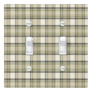 Sage Cottage Sage Green Tartan Plaid Light Switch Cover