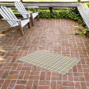 Sage Cottage Sage Green Tartan Plaid Outdoor Rug