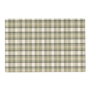 Sage Cottage Sage Green Tartan Plaid Placemat