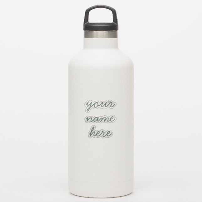 Sage Custom Name Simple Minimal Script Stickers (Waterbottle)
