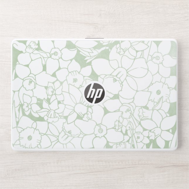 Sage Daffodils HP Laptop Skin (Front)