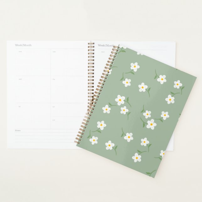 Sage Daisy Daily Planner | Botanical Organization  (Display)