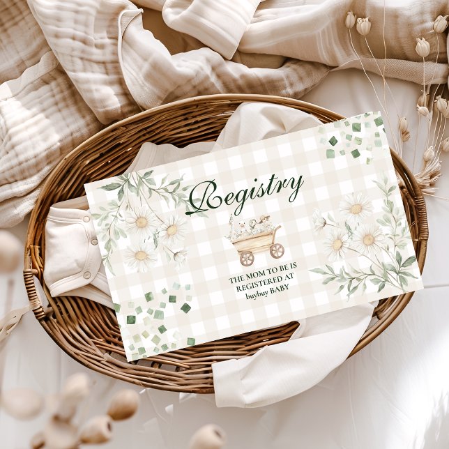 Sage Daisy Silly Goose Registry Enclosure Card (Creator Uploaded)