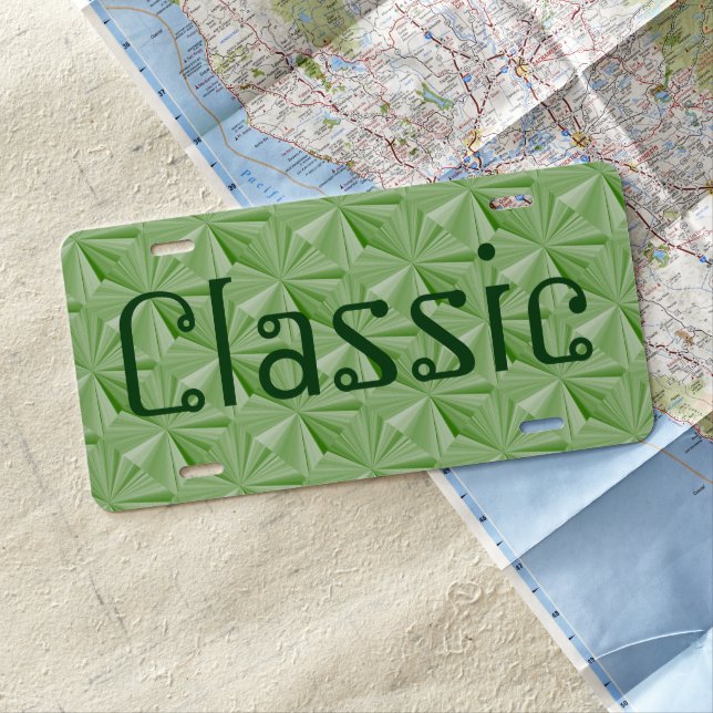 Sage Diamond Personalized License Plate by Janz (In Situ)