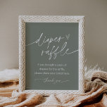 Sage Diaper Raffle Baby Shower Game Sign at Zazzle