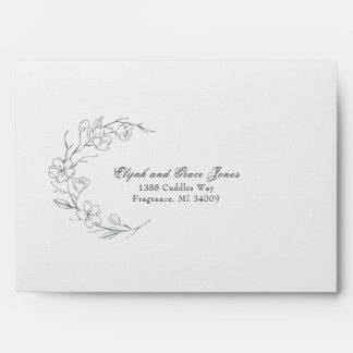 Sage Dream Wedding Invitation Envelope