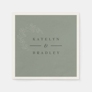 Sage Dream Wedding Napkins