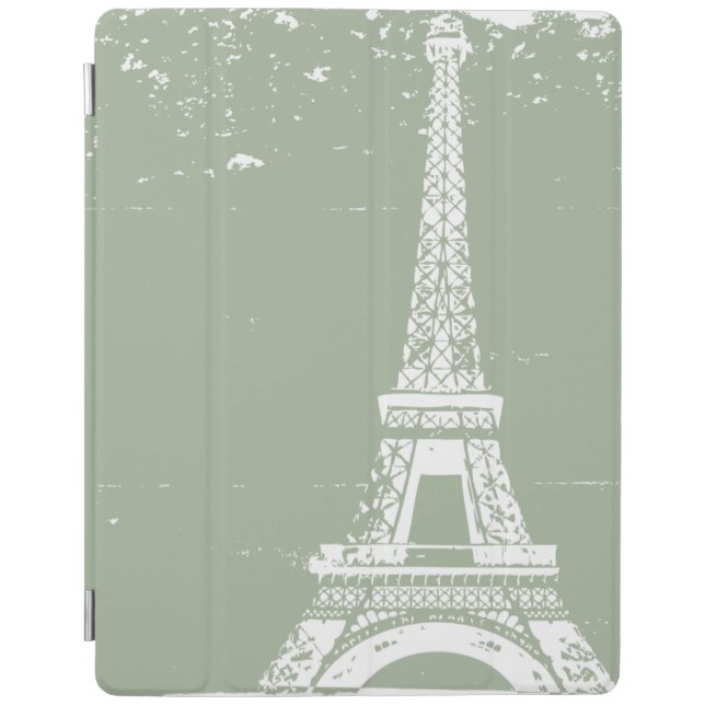 Sage Eiffel Tower iPad Case (Front)