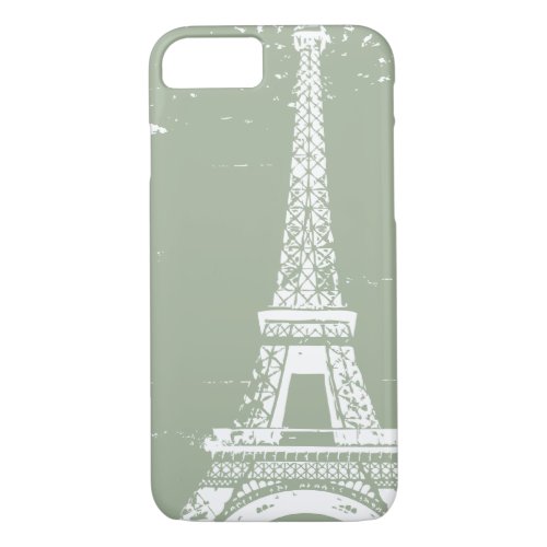 Sage Eiffel Tower iPhone 7 Case