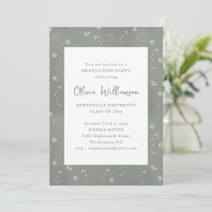 Sage Eucalyptus Botanical Graduation Party Invitation