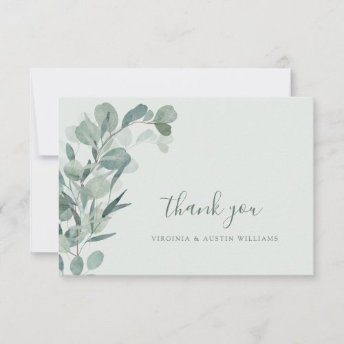 Sage Eucalyptus Thank You Card