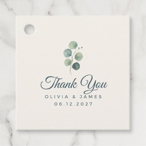 Sage Eucalyptus Wedding Favor Tags