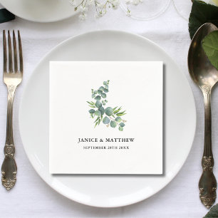 Sage Eucalyptus Woodland Wedding Napkins