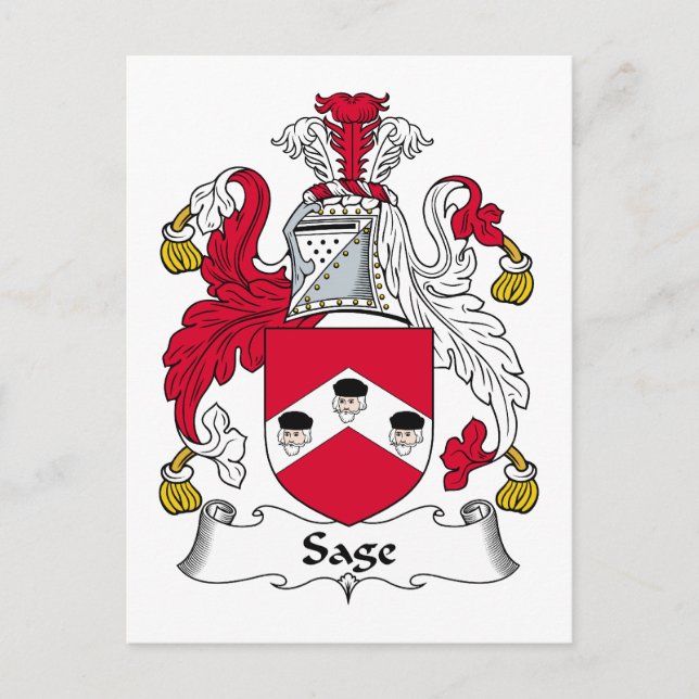 Sage Family Crest Postcard (Front)