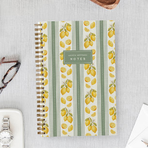 Sage   Farmers Market Lemon Personalized Notebook