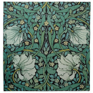 Sage Floral William Morris Cloth Napkin