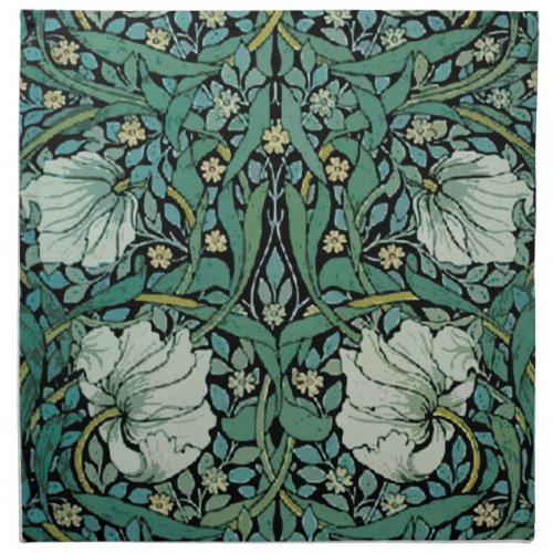 Sage Floral William Morris Cloth Napkin