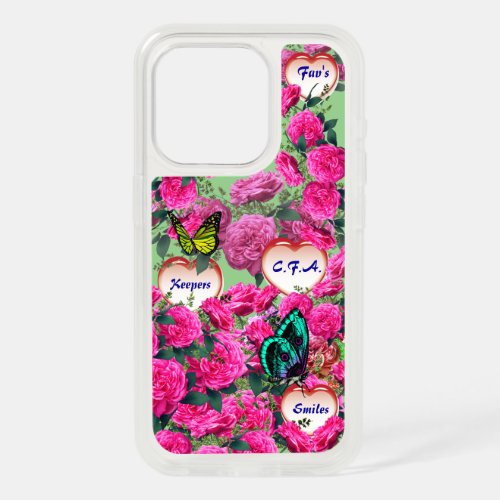Sage Fun Rose Garden Butterfly iPhone 15 Pro Case