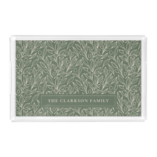 Sage Garden Acrylic Tray