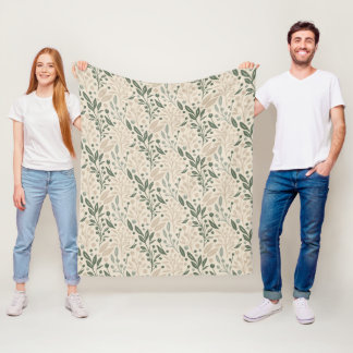 Sage Garden Fleece Blanket